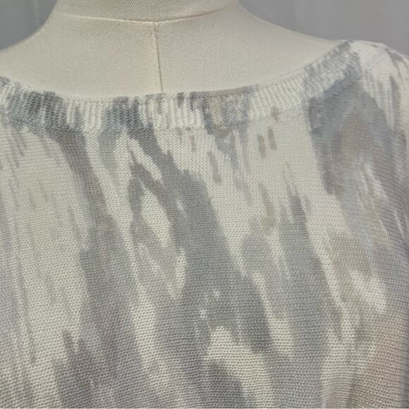 J.‎ Jill Linen Artsy Poncho One Size Coastal Clean Girl Beachy Boho Fringe - Picture 8 of 13